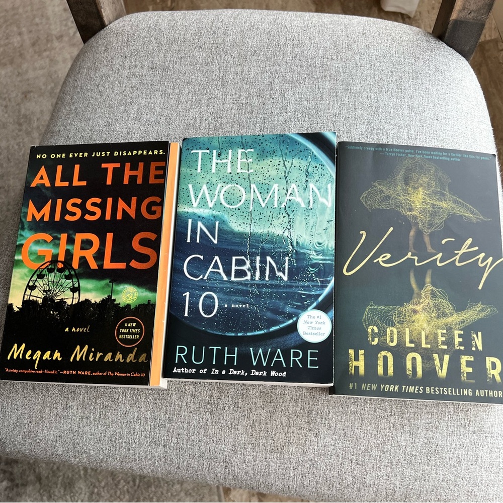 Book Bundle (3) - Verity, All the Missing Girls and The Woman in Cabin 10